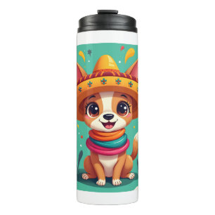 Bouteilles Isothermes Chihuahua Mexique Cinco de Mayo Chien Drôle (