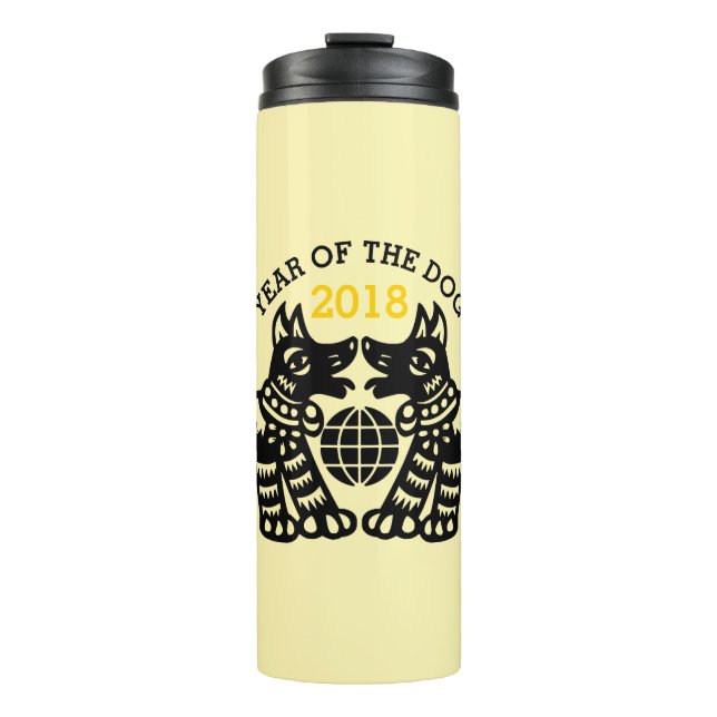 Bouteilles Isothermes Chine Papercut Earth Dog Année 2018 Thermal T (Devant)