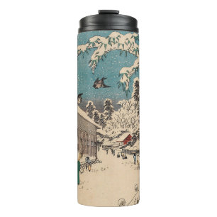 Bouteilles Isothermes Chinoiserie Ukiyo-e Paysage japonais d'hiver ennei