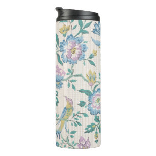 Bouteilles Isothermes Chinoiserie Vintage Oiseaux Floral Motif Pastel