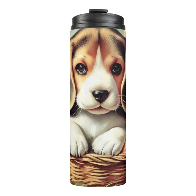 Bouteilles Isothermes Chiot Beagle vintage (Devant)