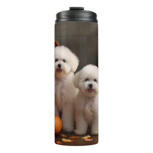 Bouteilles Isothermes Chiots Bichon Frise Délice d'Automne Citrouille 