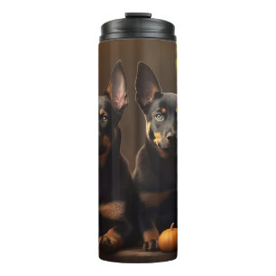Bouteilles Isothermes Chiots Kelpie Australien Délice d'Automne Citrouil