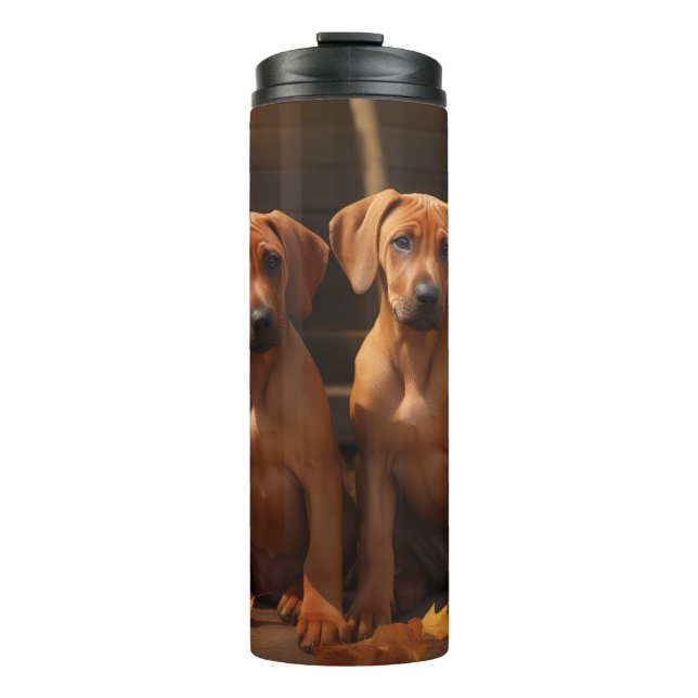 Bouteilles Isothermes Chiots Rhodesian Ridgeback Autumn Delight Citrouil (Devant)