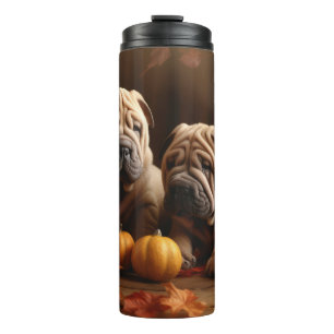 Bouteilles Isothermes Chiots Shar Pei Délice d'Automne Citrouille