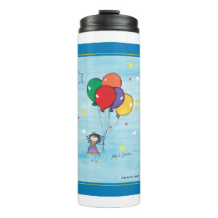 Bouteilles Isothermes CHOCArt pour enfants - Fille avec ballons