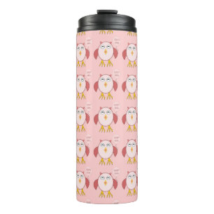 Bouteilles Isothermes Chouette à bébé rose mignonne Chouette thermique