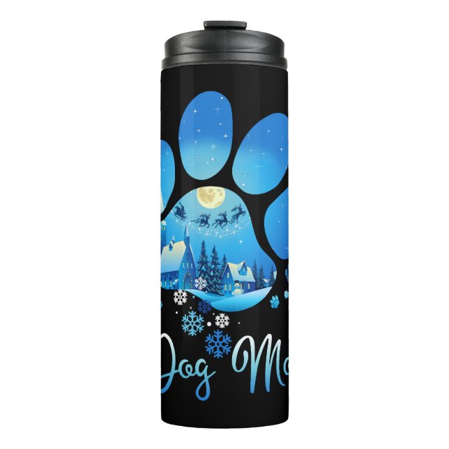 Bouteilles Isothermes Christmas Paw Chien Maman (Devant)