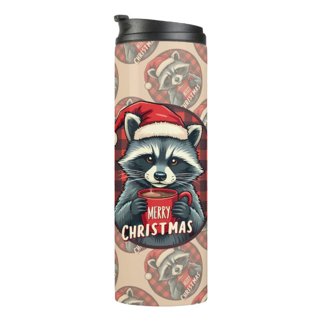 Bouteilles Isothermes Christmas Raccoon Cocoa Cheer (Tourné sur la droite)