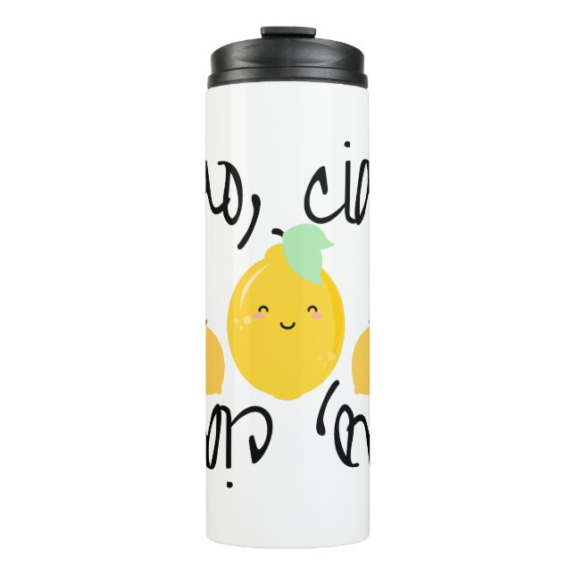 Bouteilles Isothermes Ciao, Ciao ! (avec citrons (limoni)) (Devant)
