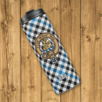 Cimier du clan Haig sur tartan à carreaux