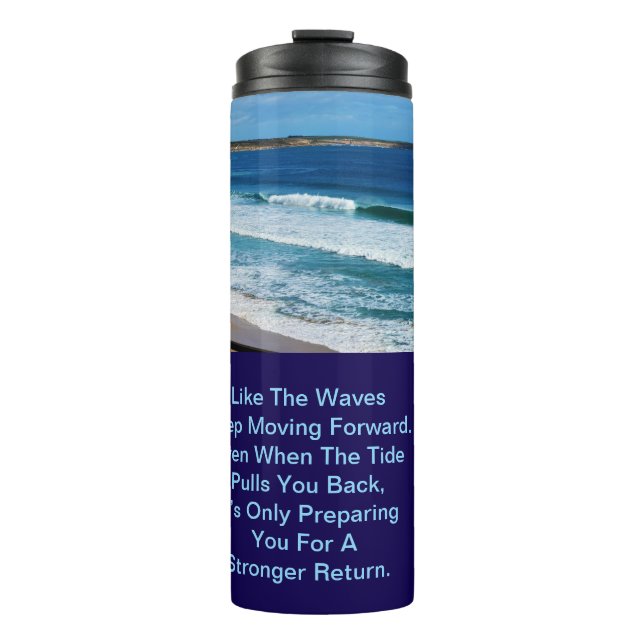 Bouteilles Isothermes Citation De Motivation De Plage : Comme Les Vagues (Devant)