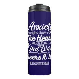 Bouteilles Isothermes Citation d'encouragement chrétien – Anxiété et gen