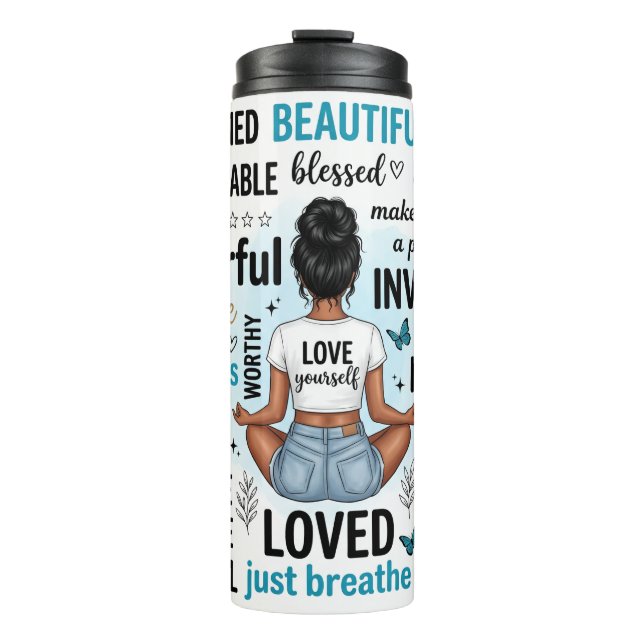Bouteilles Isothermes Citations d'amour de soi (Devant)