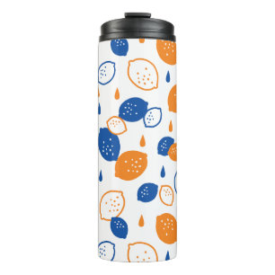 Bouteilles Isothermes Citron bleu et orange Motif Jouer sur le thème des