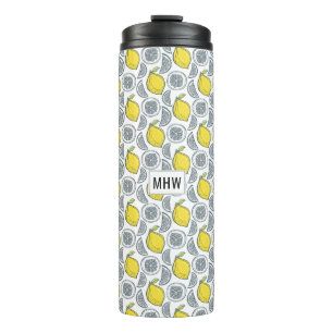 Bouteilles Isothermes Citron Motif personnalisé monogramme