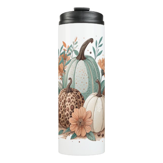 Bouteilles Isothermes Citrouille Boho Floral (Devant)