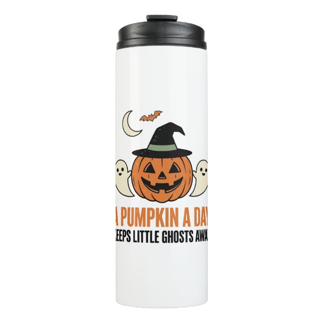 Bouteilles Isothermes Citrouille d'Halloween Fantôme Drôle Citation Vint (Devant)