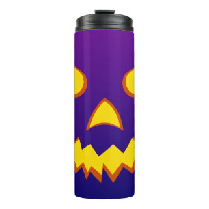 Bouteilles Isothermes Citrouille Jack-o'-lantern de la face d'Halloween