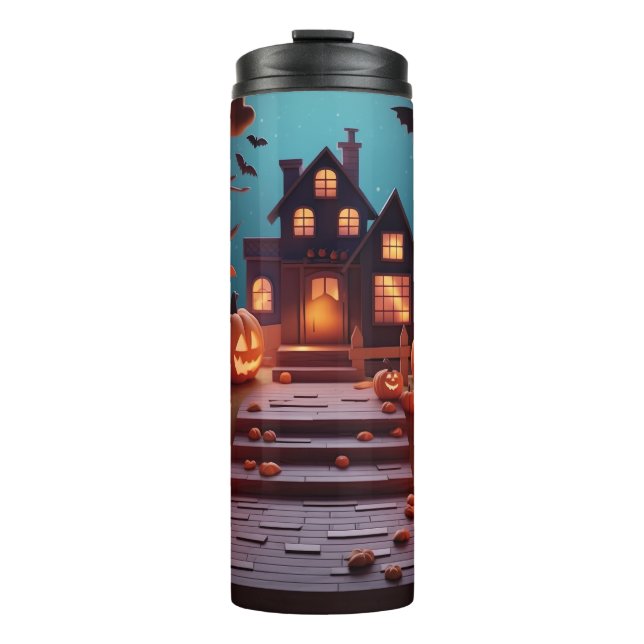 Bouteilles Isothermes Citrouille Lumineuse Halloween (Devant)