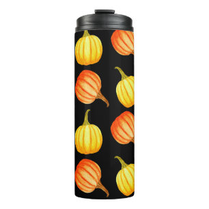 Bouteilles Isothermes Citrouille orange ronde et jaune. Col aquatique sa