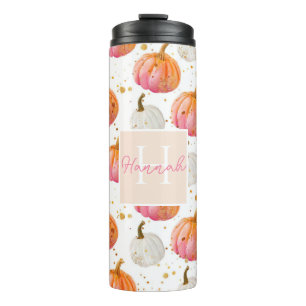 Bouteilles Isothermes Citrouille personnalisé Motif thermique Tumbler