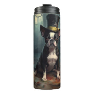 Bouteilles Isothermes Citrouilles Boston Terrier Halloween Épouvantable