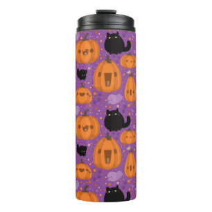Bouteilles Isothermes Citrouilles, Chats noirs et fantômes