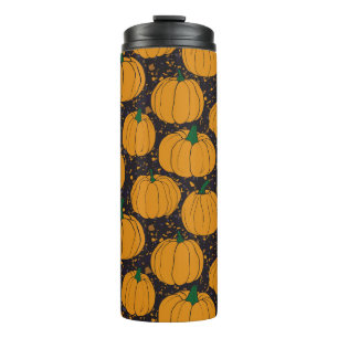 Bouteilles Isothermes Citrouilles du Terrazzo, motif vintage de l'automn