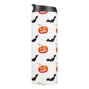 Bouteilles Isothermes Citrouilles et chauves-souris d'Halloween, des fri