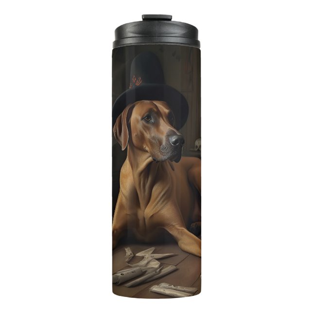 Bouteilles Isothermes Citrouilles Rhodesian Ridgeback Halloween Épouvant (Devant)