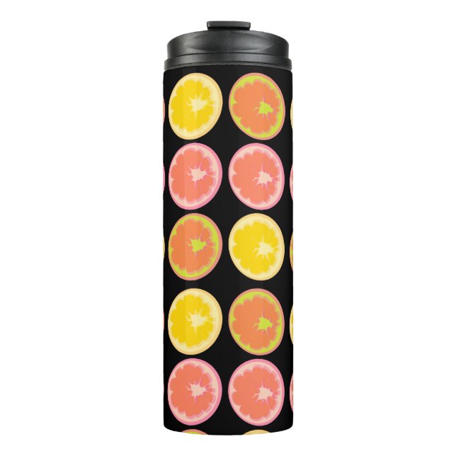 Bouteilles Isothermes Citrus Candy Lemon Motif Noir (Devant)