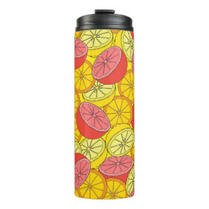 Bouteilles Isothermes Citrus seamless pattern many oranges, lemons, grap