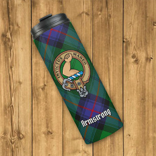 Bouteilles Isothermes Clan Armstrong Crest sur Tartan