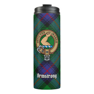 Bouteilles Isothermes Clan Armstrong Crest sur Tartan