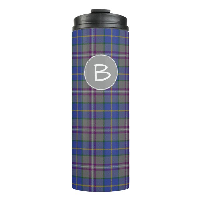 Bouteilles Isothermes Clan Baird Plaid Monogramme Tumbler Thermique (Devant)