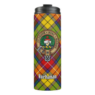 Bouteilles Isothermes Clan Buchanan Crest sur Tartan