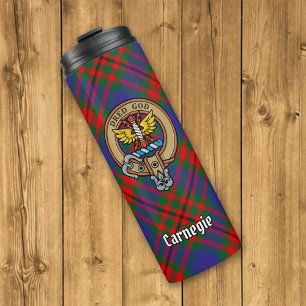 Bouteilles Isothermes Clan Carnegie Crest sur Tartan