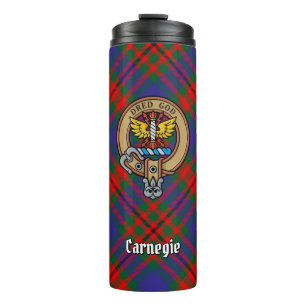 Bouteilles Isothermes Clan Carnegie Crest sur Tartan
