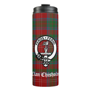 Bouteilles Isothermes Clan Chisholm Tartan & Crest Badge