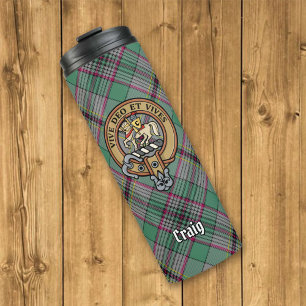 Bouteilles Isothermes Clan Craig Crest sur Tartan