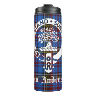 Bouteilles Isothermes Clan écossais Anderson Crest & Tartan