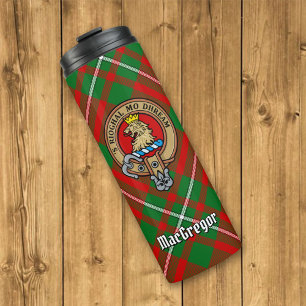 Bouteilles Isothermes Clan Gregor Crest sur Tartan