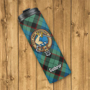 Bouteilles Isothermes Clan Guthrie Crest sur Tartan