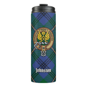 Bouteilles Isothermes Clan Johnston Crest sur Tartan