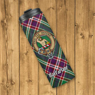Bouteilles Isothermes Clan MacFarlane Crest sur Tartan de chasse moderne