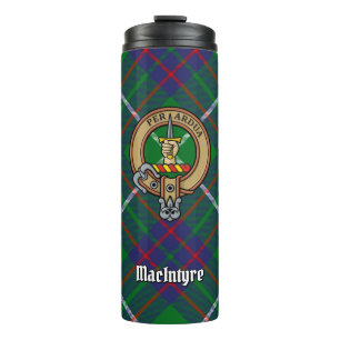 Bouteilles Isothermes Clan MacIntyre Crest sur Tartan