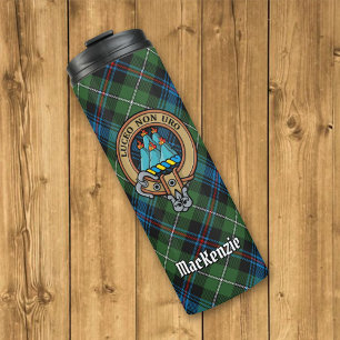 Bouteilles Isothermes Clan MacKenzie Crest sur Tartan