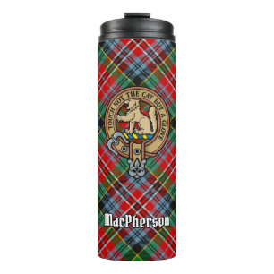 Bouteilles Isothermes Clan MacPherson Crest sur Tartan