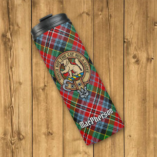 Bouteilles Isothermes Clan MacPherson Crest sur Tartan